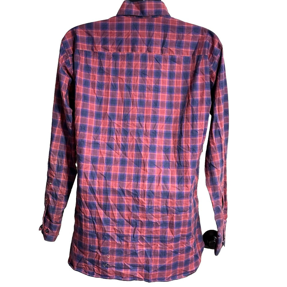 Robert Talbott Classic Button Up Shirt Mens Size M Multicolor Plaid‎ Long Sleeve - Picture 4 of 15